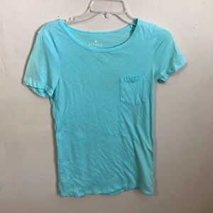 Light blue American eagle V neck